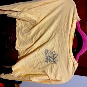 Yellow Cute Beachy Crop Top